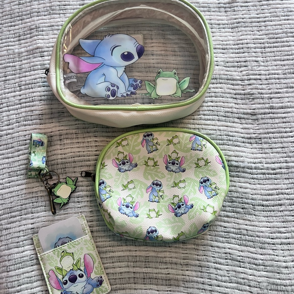 Loungefly Disney Stitch Kids Accessory 4 Piece Set - Green and Blue